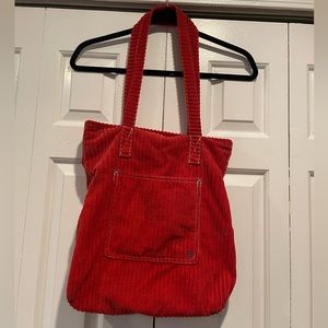 Urban Outfitter BDG Red Corduroy Tote Bag